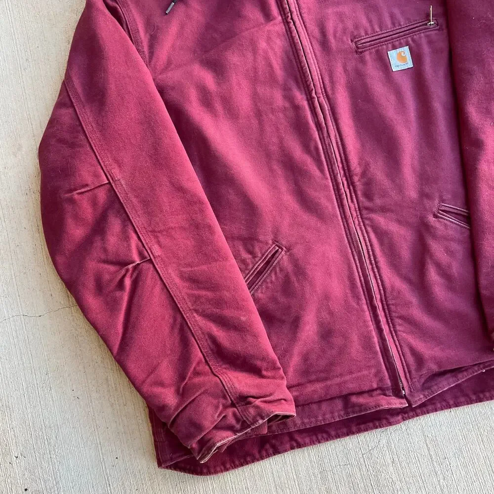 Carhartt WOMENS WJ141 pink hooded work wear jacket